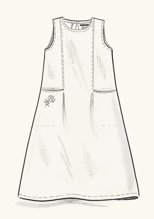 Woven linen dress - radish