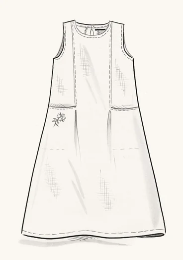 Woven linen dress - radish