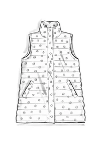 “Susan” vest in recycled polyester - cactus