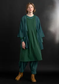 “Ylva” jersey dress in organic cotton/spandex - dark green