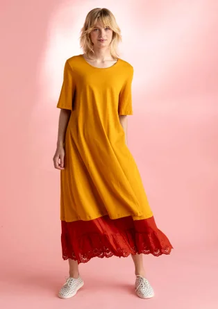 “Millie” jersey dress in organic cotton/modal - sahara