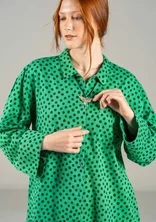Woven “Olivia” shirt in organic cotton - lotus green/patterned
