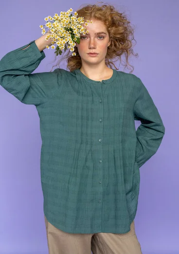 Blouse « Garden » en coton biologique - vert opale