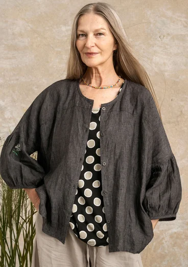 Linen blouse - black