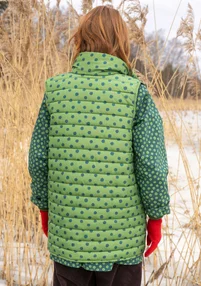 “Susan” vest in recycled polyester - cactus