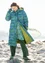 “Bhumika” recycled polyester/down coat (indigofera M)