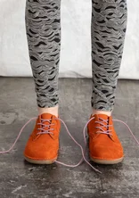 Lace-up shoes in nubuck - henna