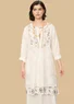 "Mirror" woven organic cotton tunic (ecru S)