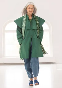 Woven organic cotton jacket - basil