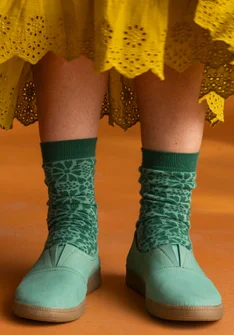 “Freja” socks in organic cotton - malachite