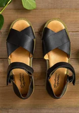 Nappa sandals - black