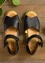Sandales en cuir nappa (noir 36)