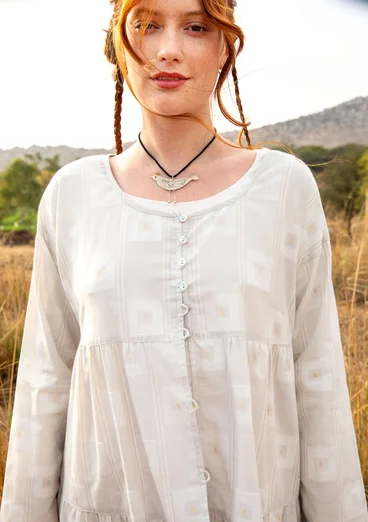 “Cirrus” organic cotton smock blouse - ecru