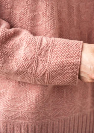 “Vega” lambswool sweater - ash pink/melange