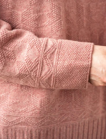 Pull "Vega" en laine d'agneau - rose cendrée/chiné