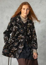 Velours jasje "Paraguay" van biologisch katoen/gerecycled polyester - zwart