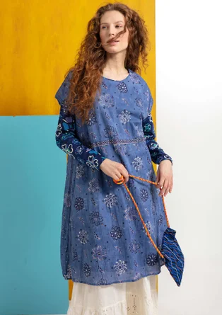 Robe "Mallika" en coton biologique - bleu ciel