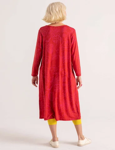 “Contour” lyocell/elastane jersey dress - parrot red