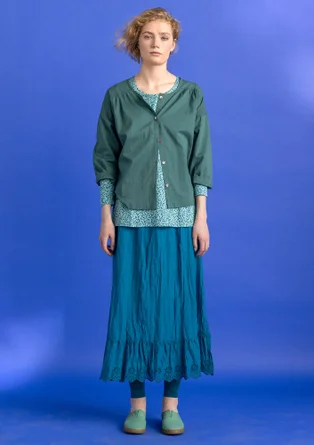 Woven “Hedda” blouse in organic cotton - opal green