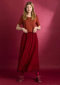 Woven organic cotton underskirt - pomegranate