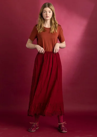 Woven organic cotton underskirt - pomegranate