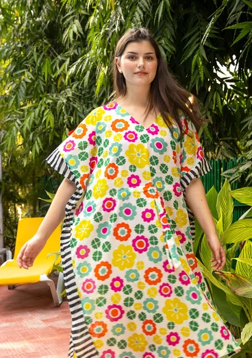 Geweven kaftan "Sunlight" van biologisch katoen - multicolour