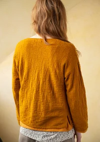 “Nova” lambswool cardigan - mustard/melange