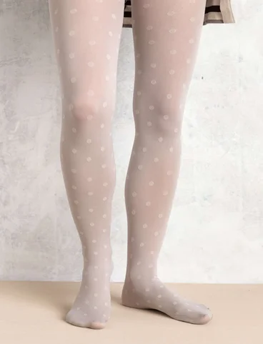 Dotted tights in recycled polyamide - elephant grey