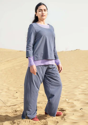 “Daisy” top in organic cotton - carbon