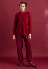 Organic cotton/elastane jersey trousers - purple red