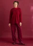 Organic cotton/elastane jersey trousers (purple red XS)