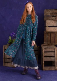 Robe "Linnea" en chanvre tissé - bleu indigo