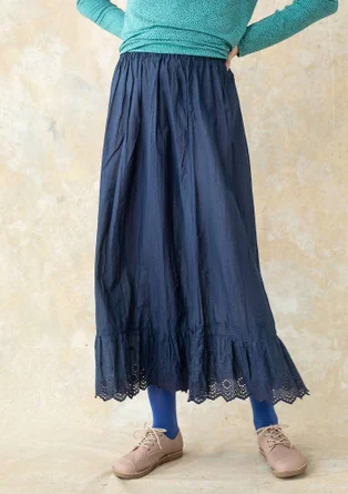 Woven organic cotton underskirt - dark indigo