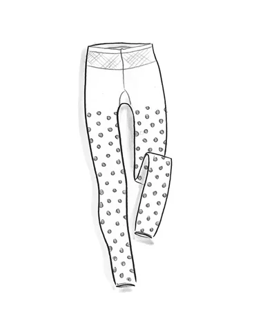 “Amira” leggings in recycled nylon - black/patterned