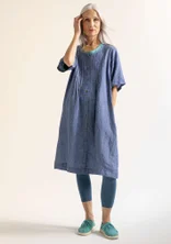 “Seraj” woven linen dress - light bluebell