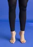 Solid-colour leggings made from recycled polyamide (black L)