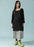 Knit tunic in linen/recycled linen (black S)