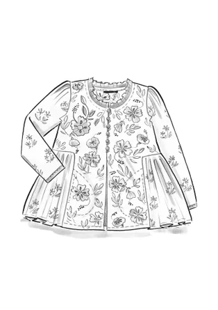 Blouse "Malli" en coton biologique - pivoine foncé