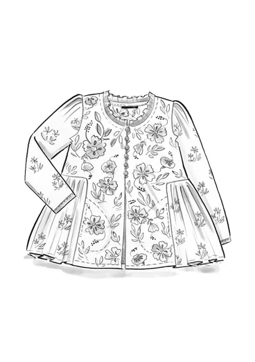 Blouse "Malli" en coton biologique - pivoine foncé