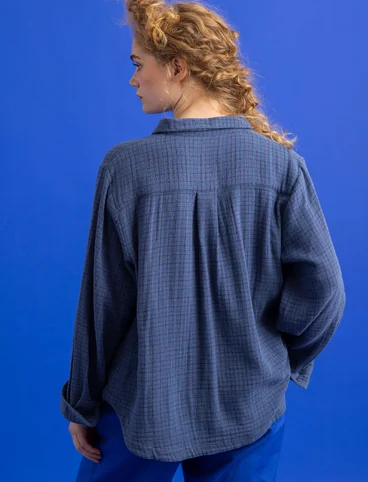“Field” woven organic cotton shirt - mist blue