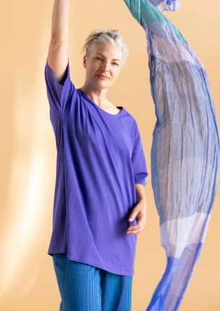 “June” jersey tunic in organic cotton - amethyst