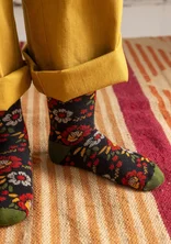 “Nome” wool/elastane terry socks - black