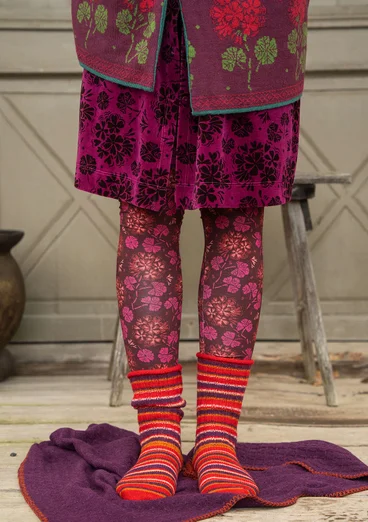 Tricot legging "Pelargon" van lyocell/elastaan - aubergine