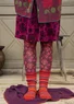 Tricot legging "Pelargon" van lyocell/elastaan (aubergine S)