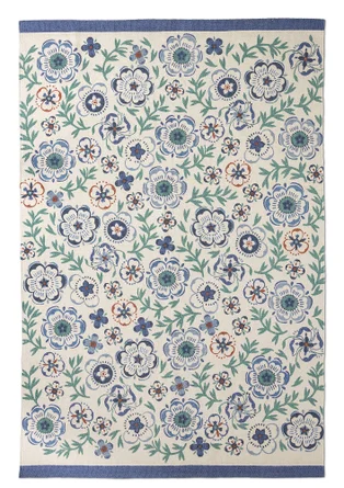 “Desert Bloom” organic cotton mat - bluebell