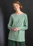 Striped essential top in organic cotton (malachite/feather XS)