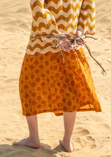 Woven “Gjusta” skirt in organic cotton - mustard