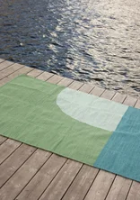 “Asahi” wool rug - dusty green