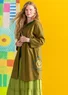 Robe "Web" en coton biologique  (olive foncé S)