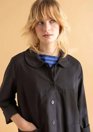 Woven “Daisy” jacket in organic cotton - black